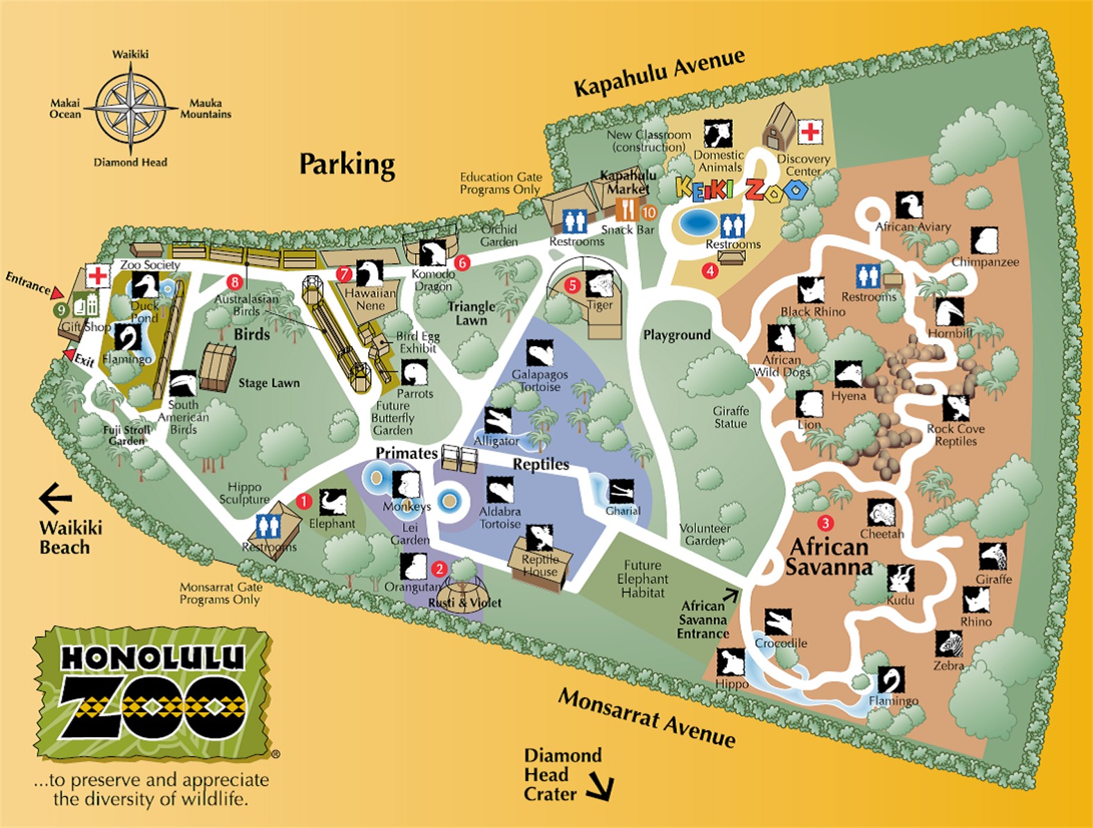 honolulu-zoo-map